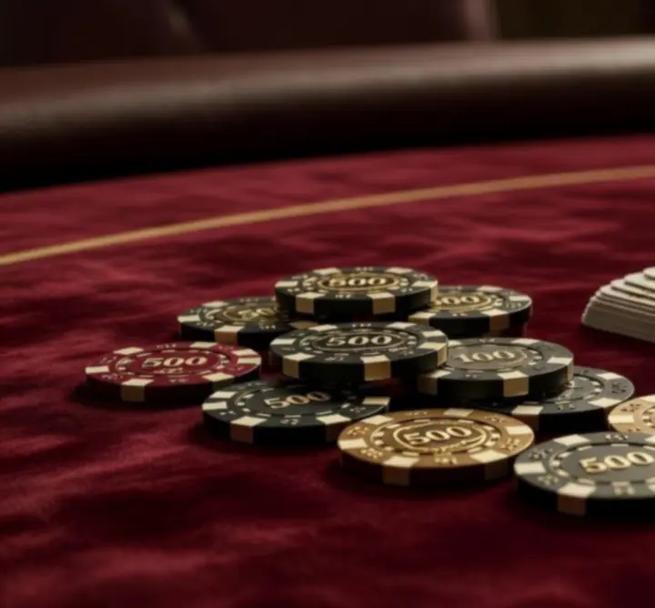 Profesjonalny stół pokerowy z żetonami klasy kasynowej